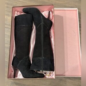 RSVP Sued Heeled Boots
